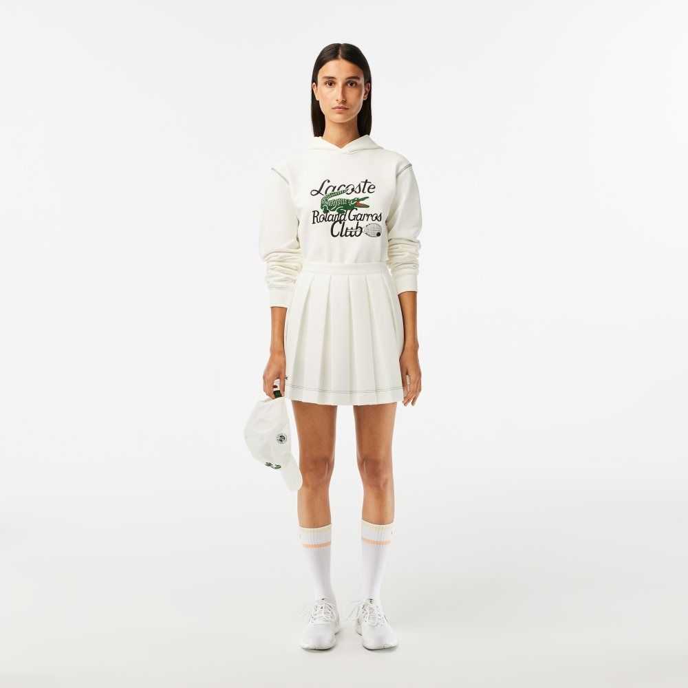 Lacoste SPORT Roland Garros Edition Hoodie White | HAFW-73159