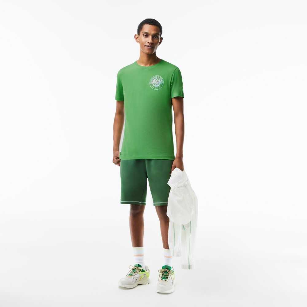 Lacoste SPORT Roland Garros Edition Logo T-Shirt Green | ILCZ-71240