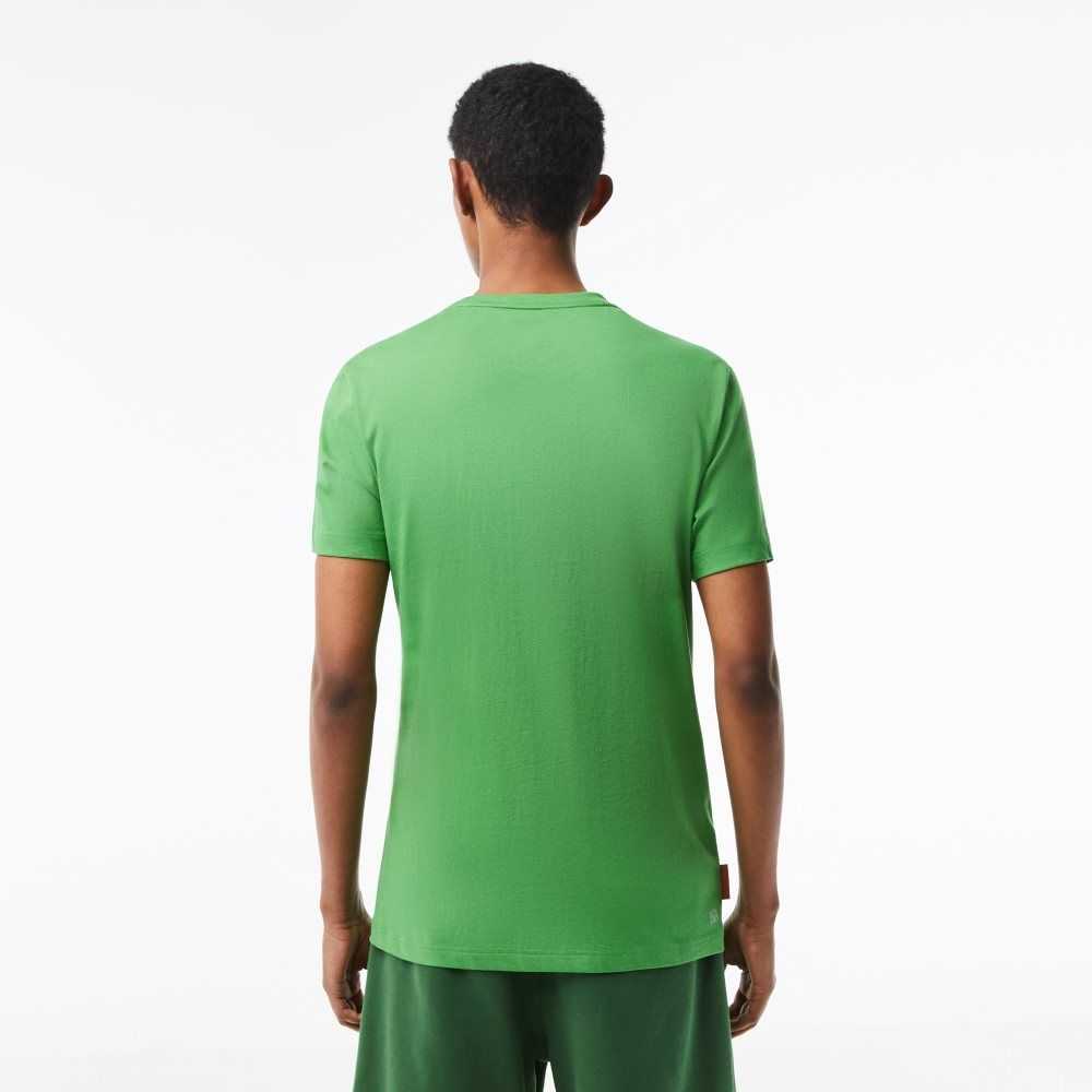 Lacoste SPORT Roland Garros Edition Logo T-Shirt Green | ILCZ-71240