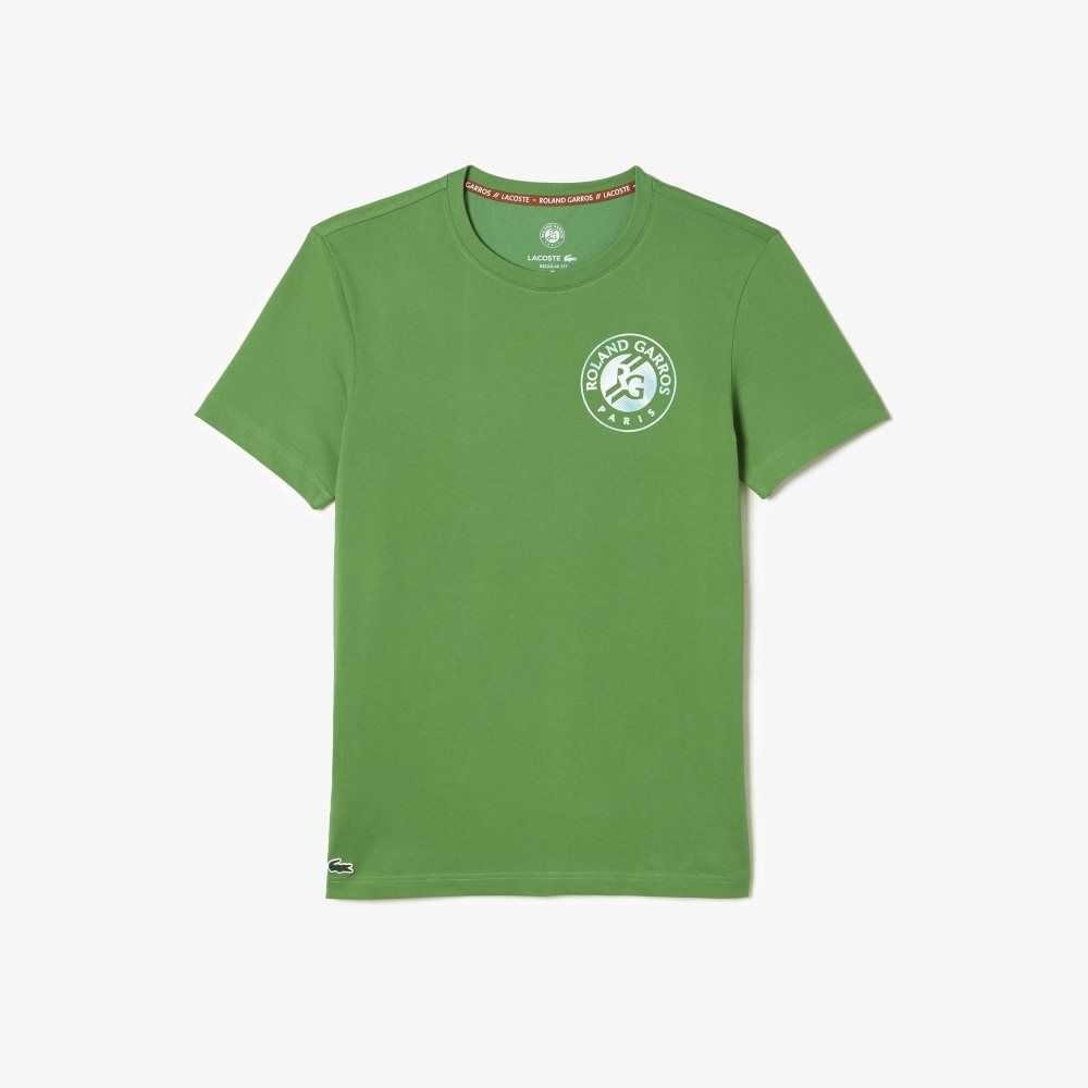 Lacoste SPORT Roland Garros Edition Logo T-Shirt Green | ILCZ-71240