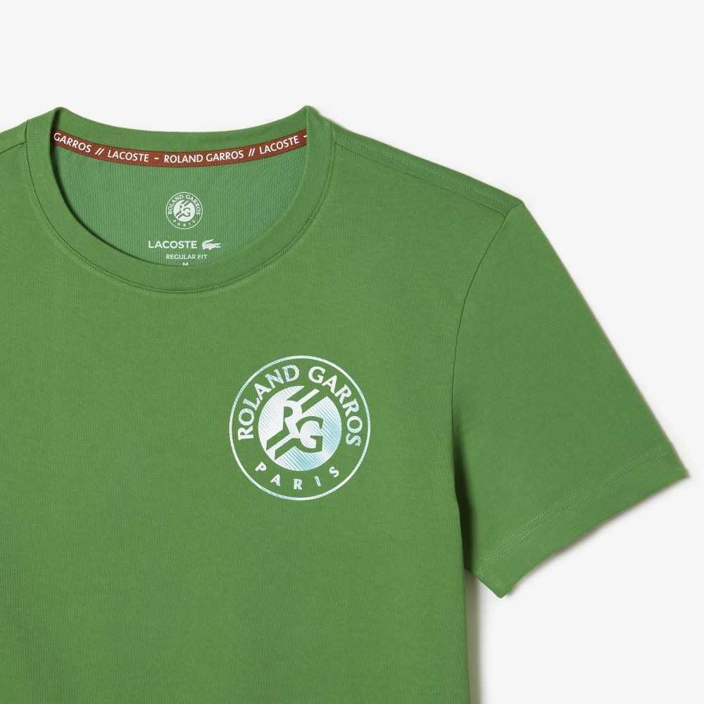 Lacoste SPORT Roland Garros Edition Logo T-Shirt Green | ILCZ-71240