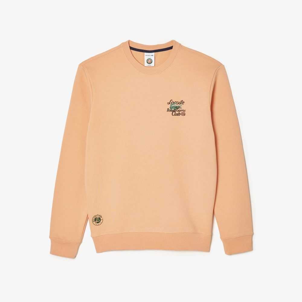 Lacoste SPORT Roland Garros Edition Organic Cotton Sweatshirt Light Orange | CMPQ-08495