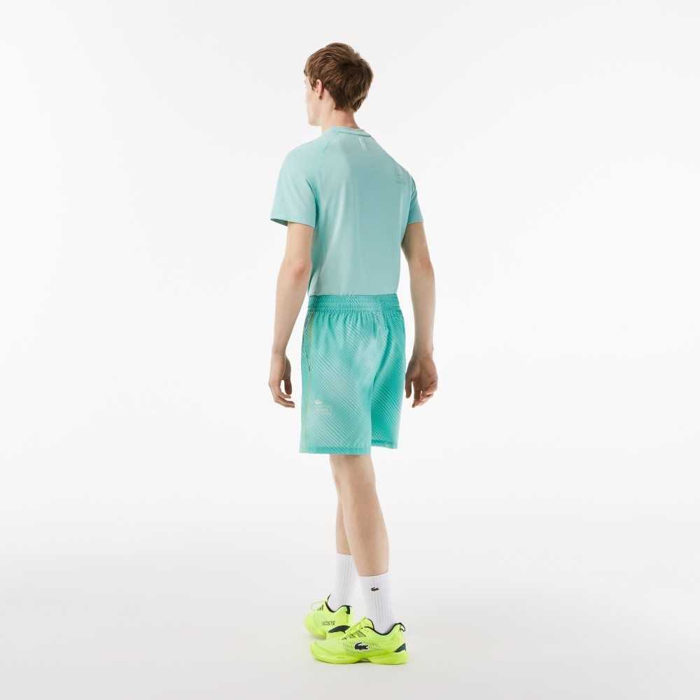 Lacoste SPORT Shorts Light Green / Green / Yellow | BUIK-21907