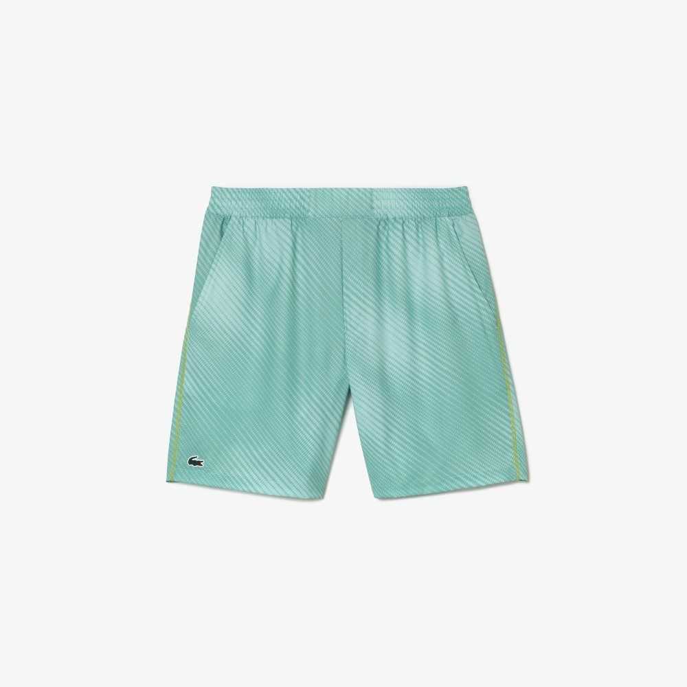 Lacoste SPORT Shorts Light Green / Green / Yellow | BUIK-21907