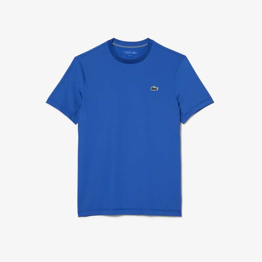 Lacoste SPORT Slim Fit Stretch Jersey T-Shirt Blue | KPOF-16024