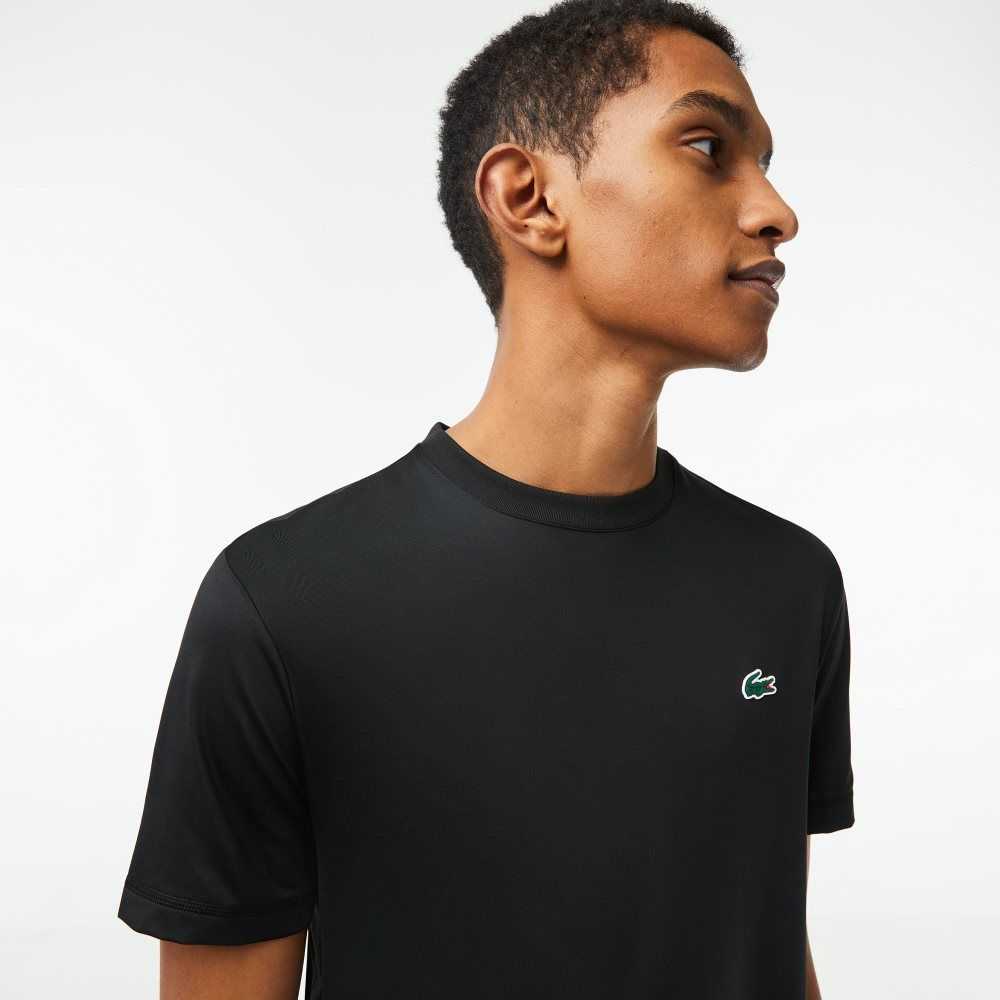 Lacoste SPORT Slim Fit Stretch Jersey T-Shirt Black | XPKM-84032