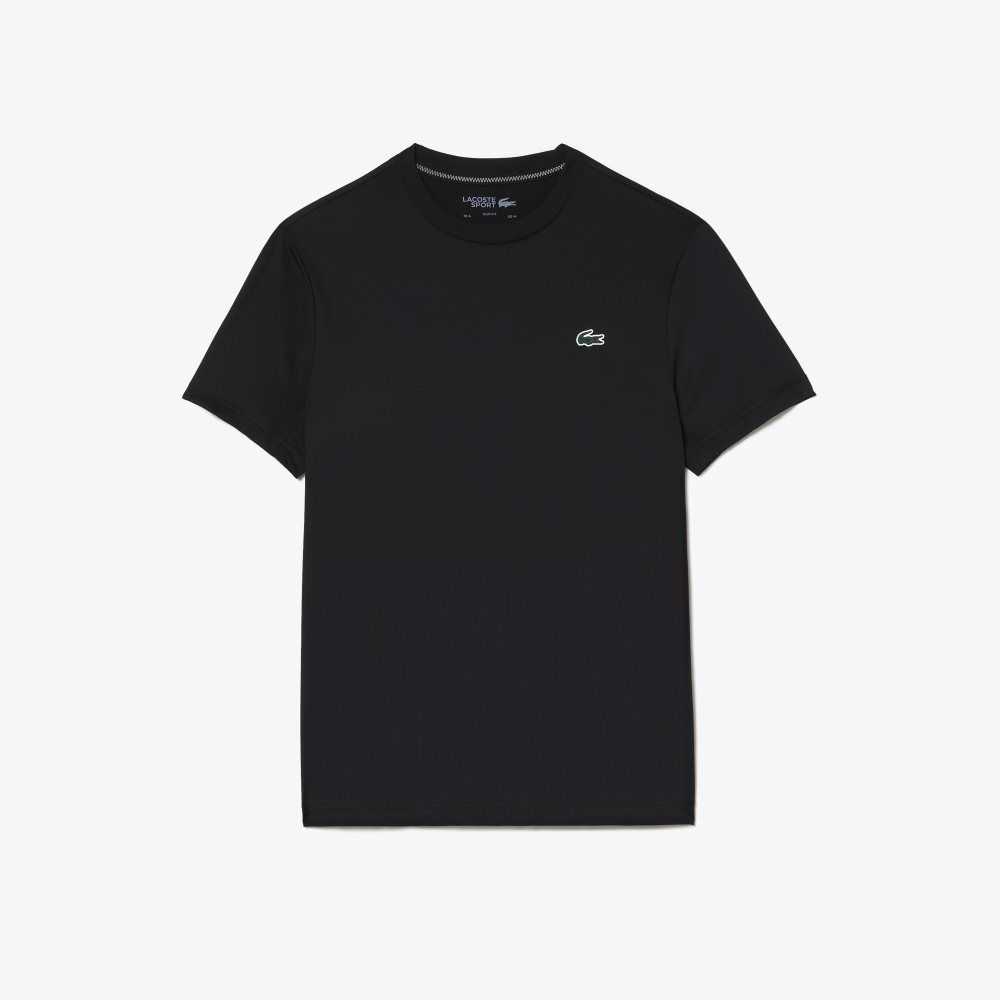 Lacoste SPORT Slim Fit Stretch Jersey T-Shirt Black | XPKM-84032