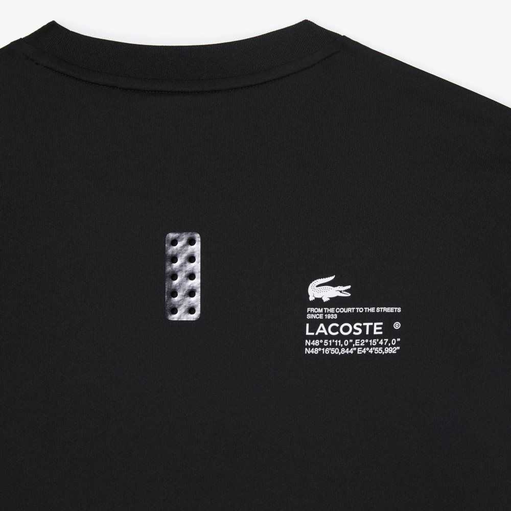 Lacoste SPORT Slim Fit Stretch Jersey T-Shirt Black | XPKM-84032