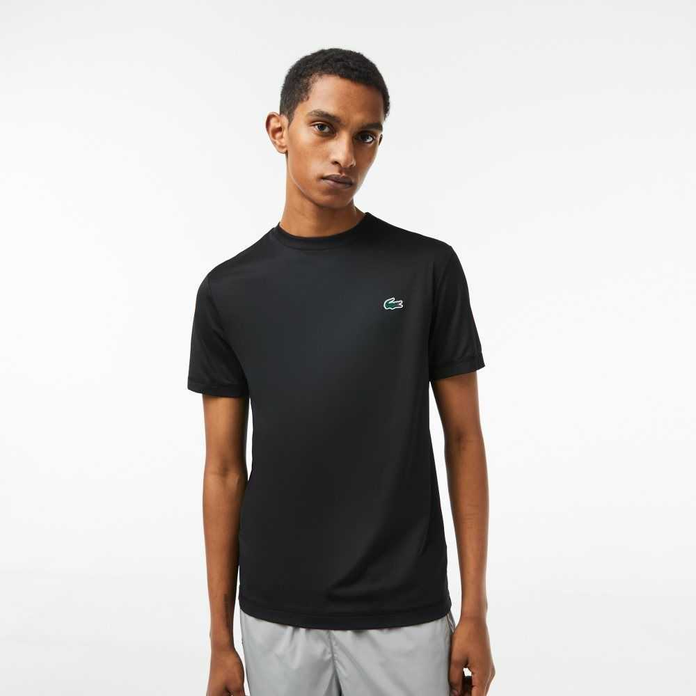 Lacoste SPORT Slim Fit Stretch Jersey T-Shirt Black | XPKM-84032