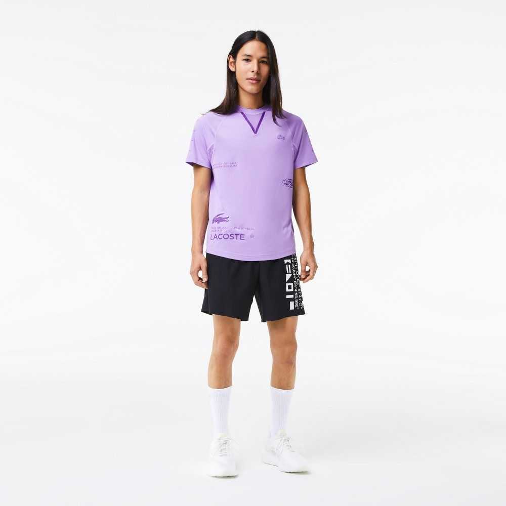 Lacoste SPORT Stretch Jersey T-Shirt Purple | FRLJ-63597