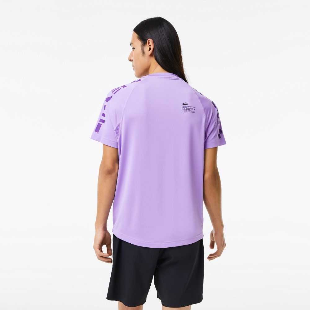 Lacoste SPORT Stretch Jersey T-Shirt Purple | FRLJ-63597