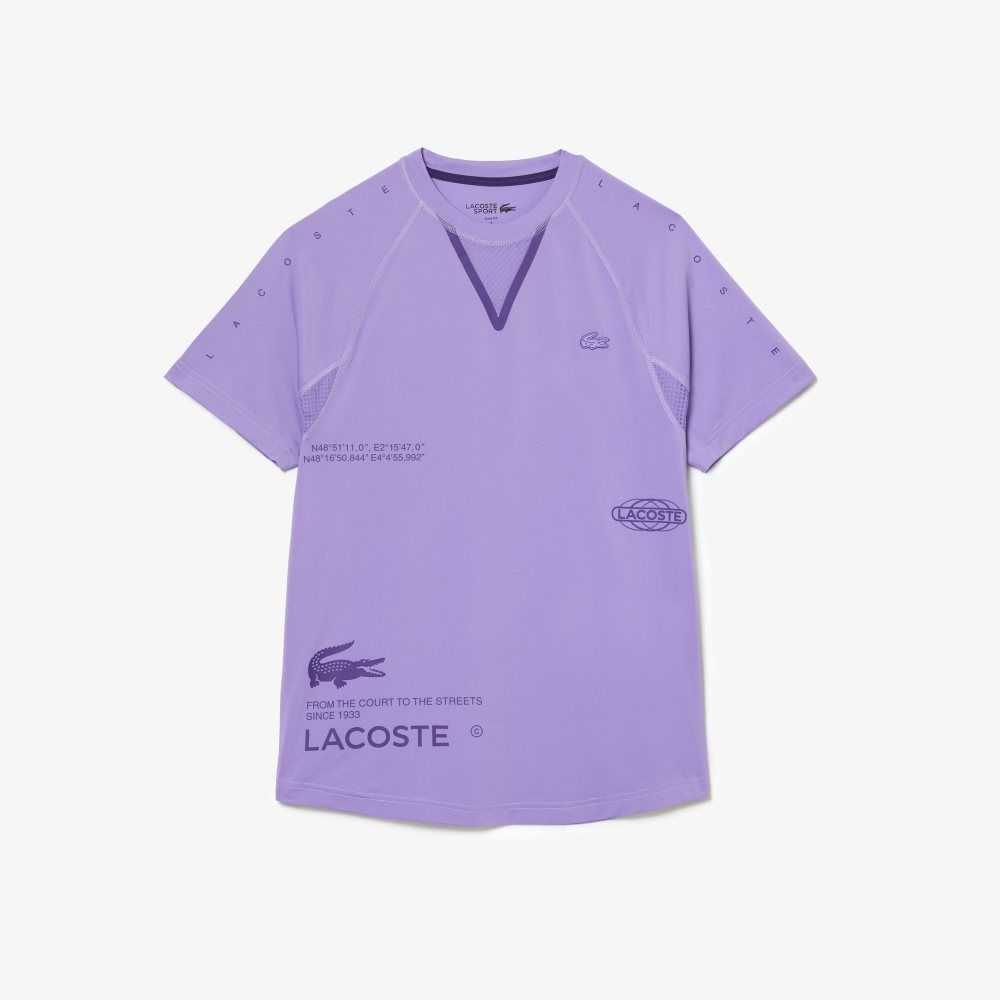 Lacoste SPORT Stretch Jersey T-Shirt Purple | FRLJ-63597