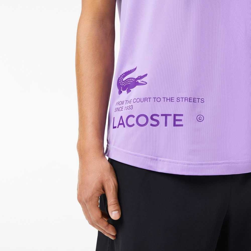 Lacoste SPORT Stretch Jersey T-Shirt Purple | FRLJ-63597