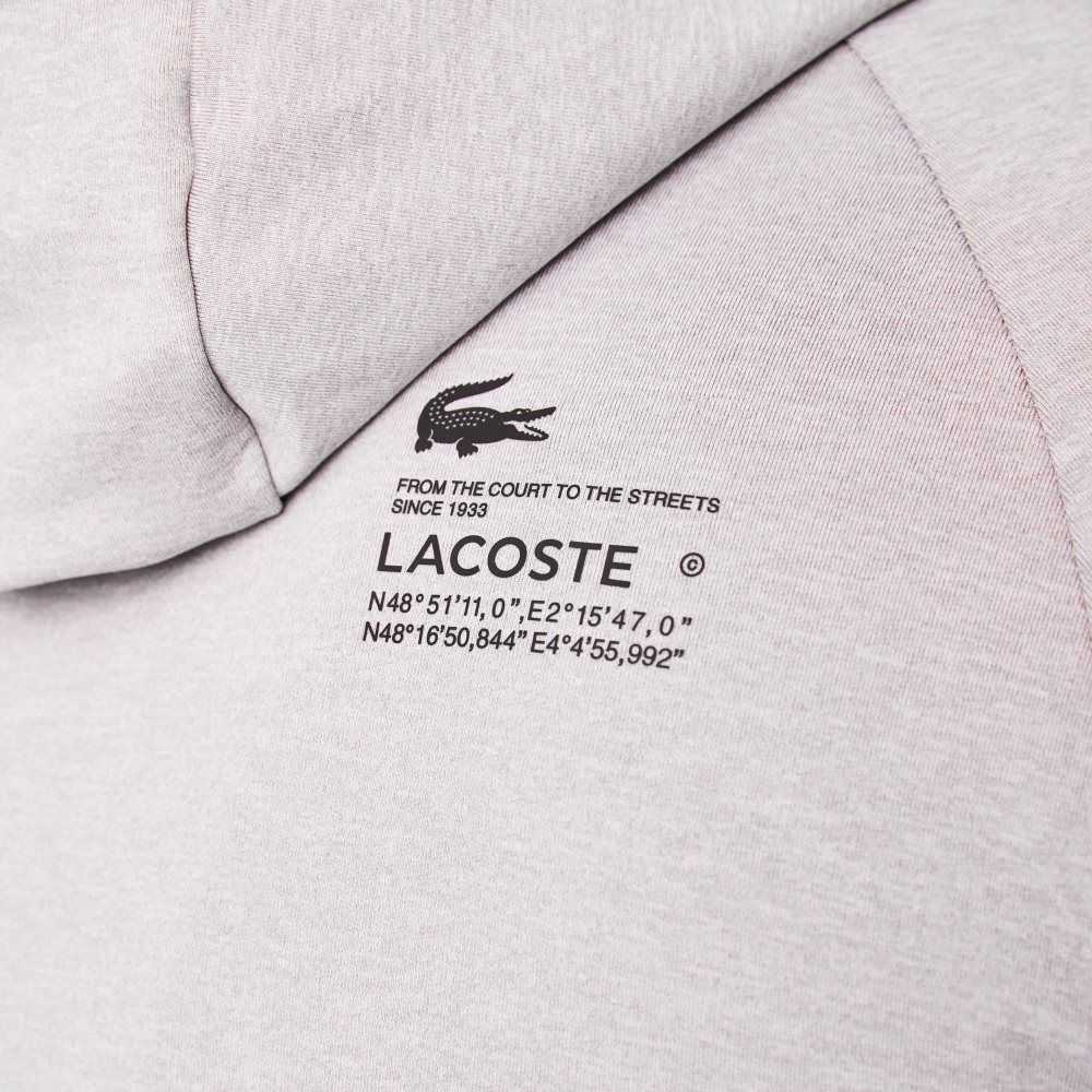 Lacoste SPORT Stretch Zip Sweatshirt Grey Chine / Light Grey | UFDY-73015