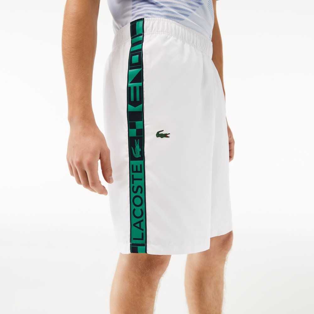 Lacoste SPORT Taffeta Tennis Shorts White | GRBM-85627