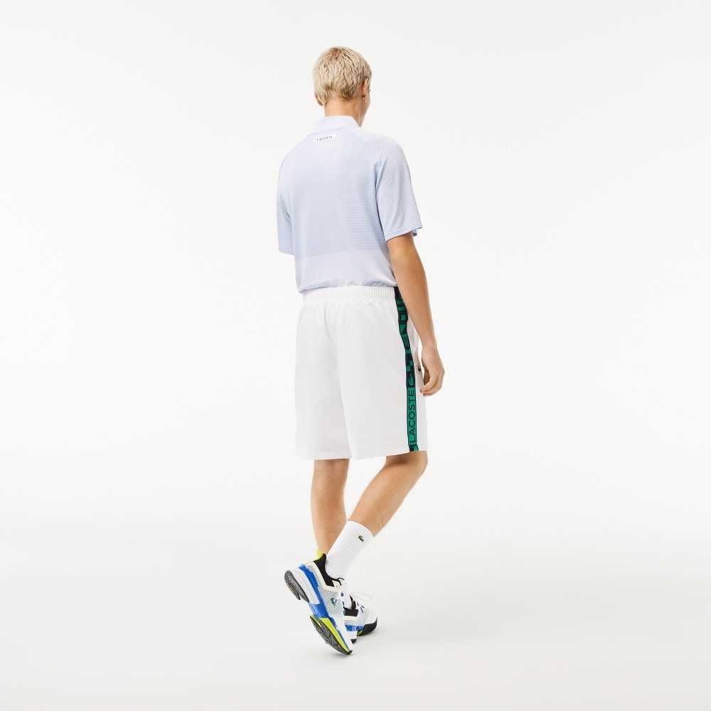 Lacoste SPORT Taffeta Tennis Shorts White | GRBM-85627