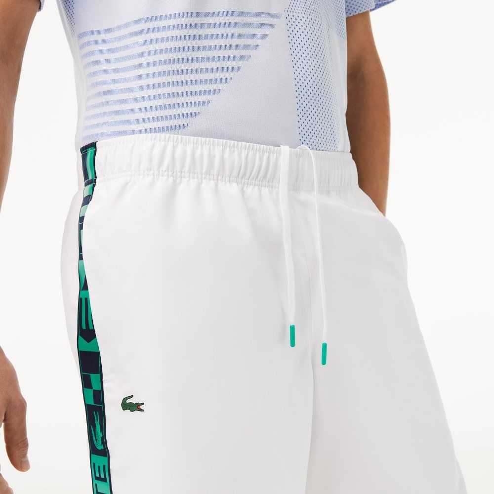 Lacoste SPORT Taffeta Tennis Shorts White | GRBM-85627