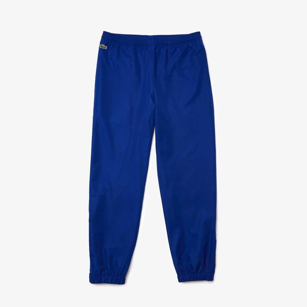 Lacoste SPORT Tennis Diamond Weave Taffeta Trackpants Blue | WRZK-58971