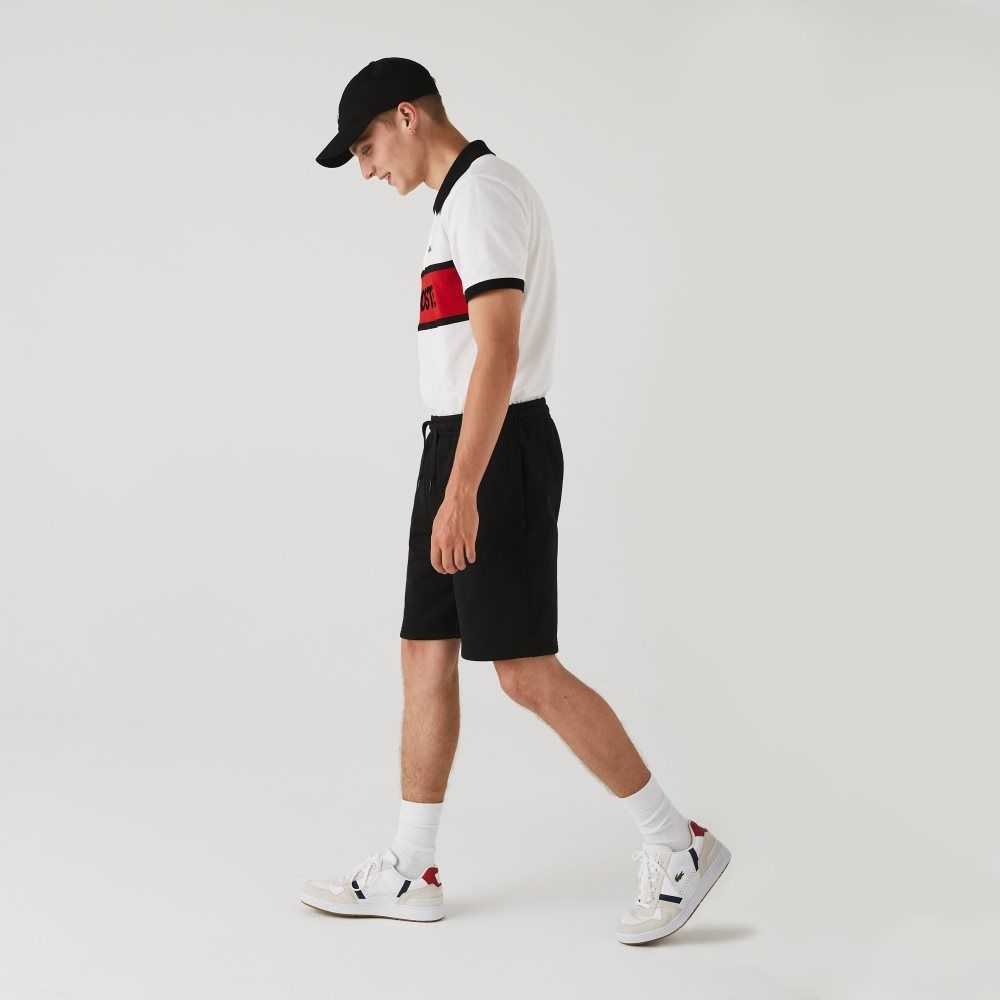 Lacoste SPORT Tennis Fleece Shorts Black | MDOB-30157