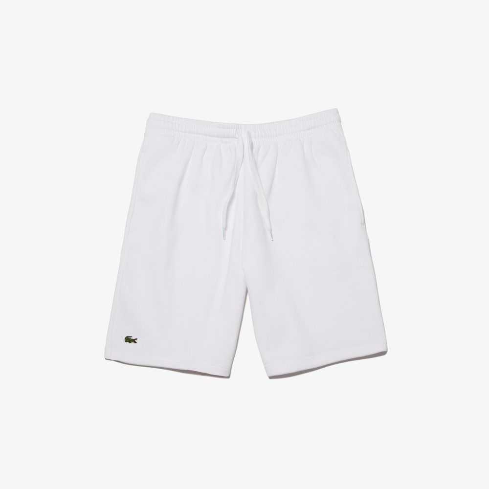 Lacoste SPORT Tennis Fleece Shorts White | FHID-97052