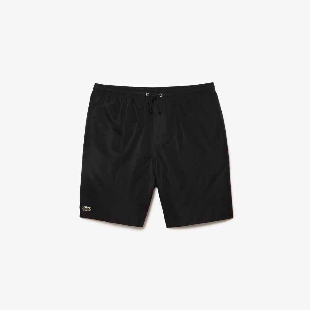 Lacoste SPORT Tennis Solid Diamond Weave Shorts Black | QWHY-96130