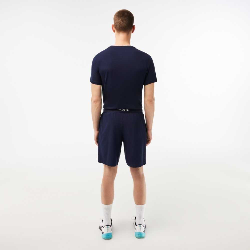 Lacoste SPORT Ultra-Light Shorts Navy Blue / White | QNAL-91036