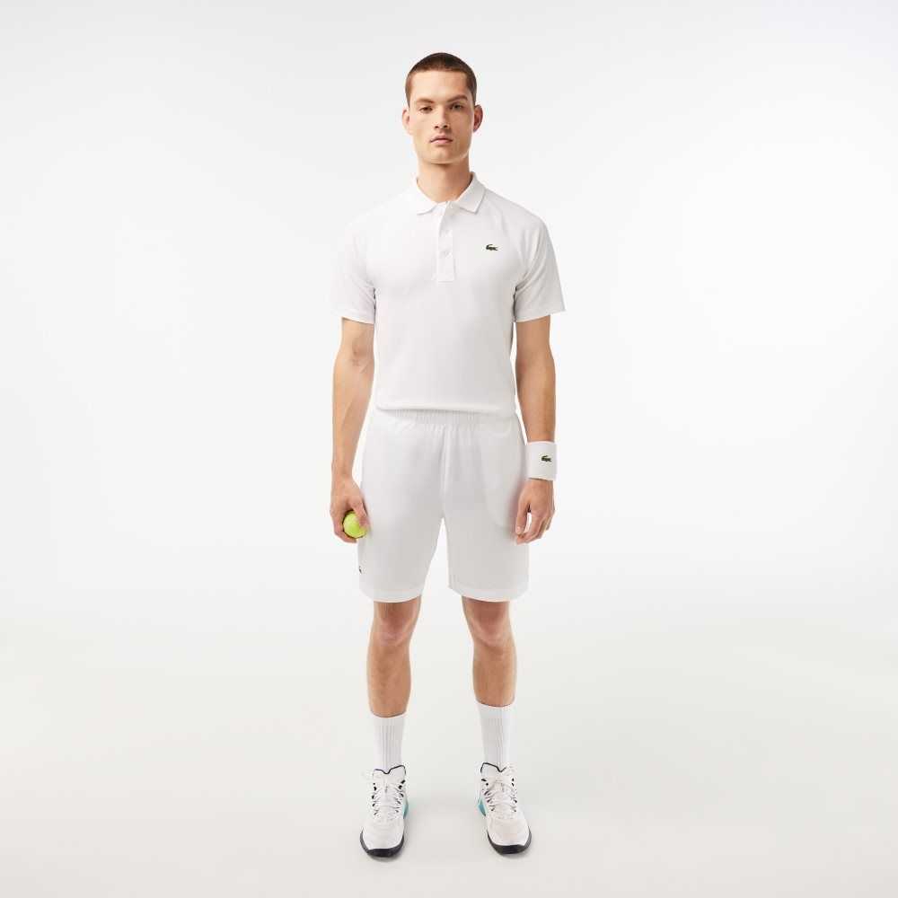 Lacoste SPORT Ultra-Light Shorts White / Navy Blue | ZGVT-20518