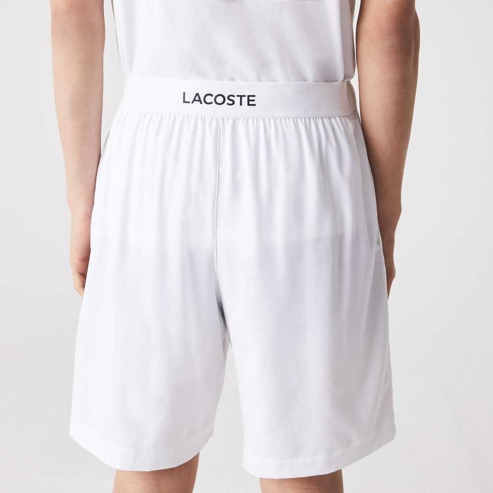 Lacoste SPORT Ultra-Light Shorts White / Navy Blue | ZGVT-20518
