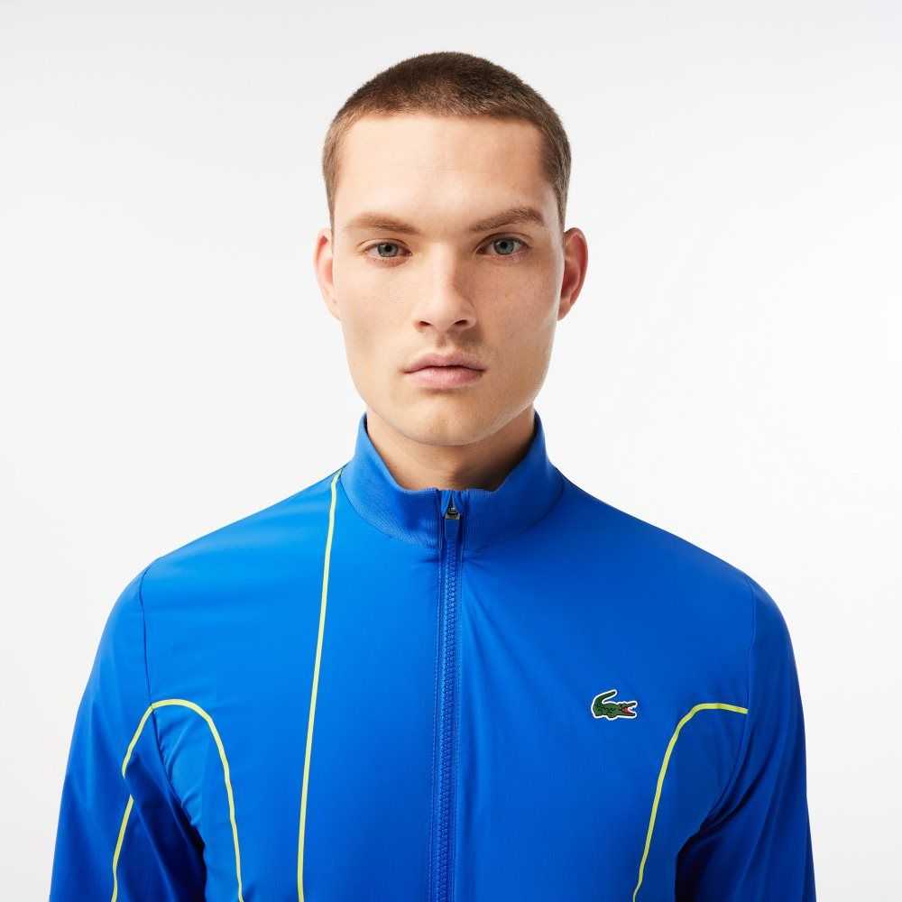 Lacoste SPORT x Novak Djokovic Ceremony Jacket Blue / Yellow | QIXS-42563