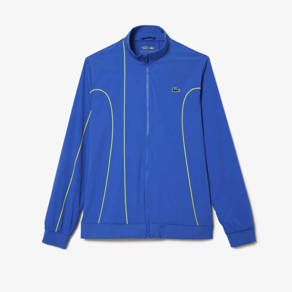 Lacoste SPORT x Novak Djokovic Ceremony Jacket Blue / Yellow | QIXS-42563