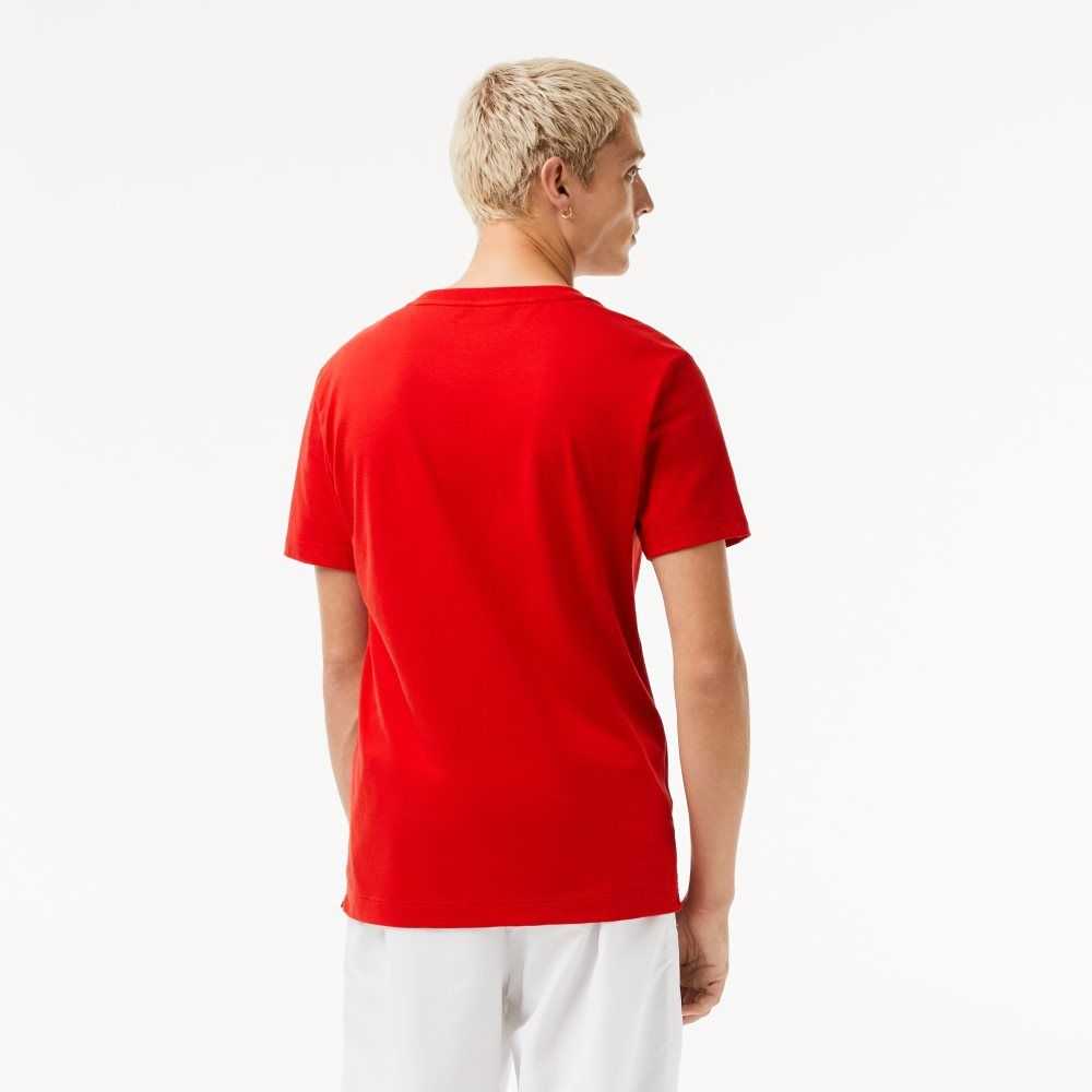 Lacoste SPORT x Novak Djokovic Printed T-Shirt Red | FCDP-81635