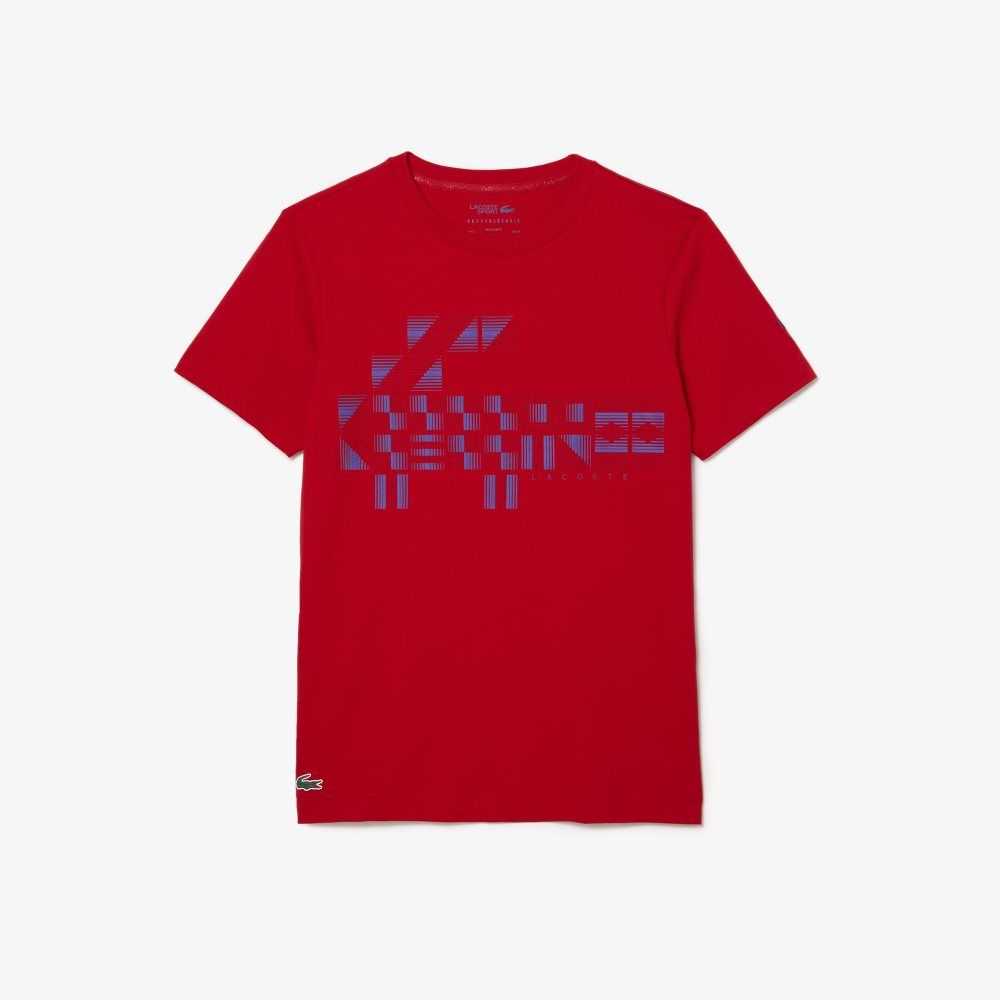 Lacoste SPORT x Novak Djokovic Printed T-Shirt Red | FCDP-81635