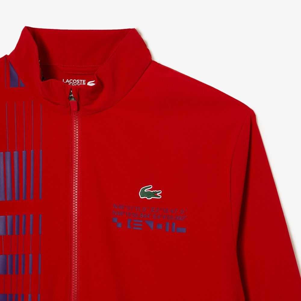 Lacoste SPORT x Novak Djokovic Track Jacket Red / Purple | DTNV-18437