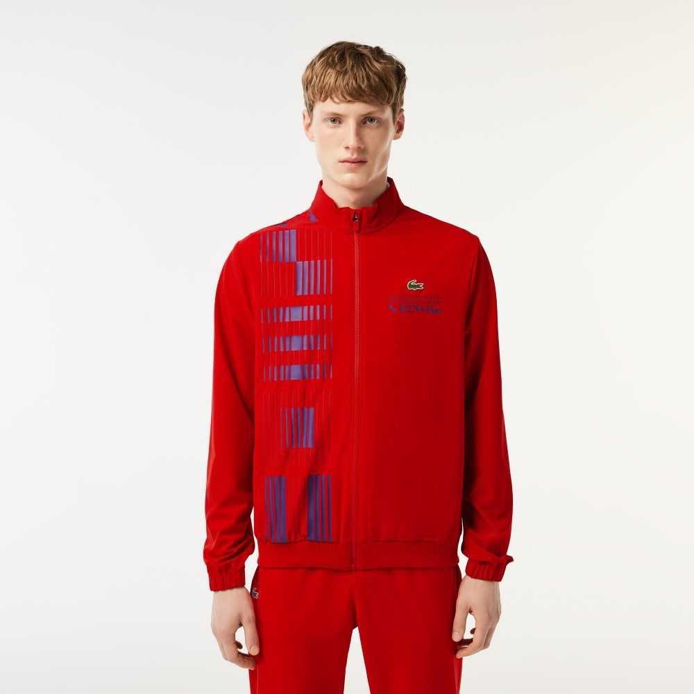Lacoste SPORT x Novak Djokovic Track Jacket Red / Purple | DTNV-18437