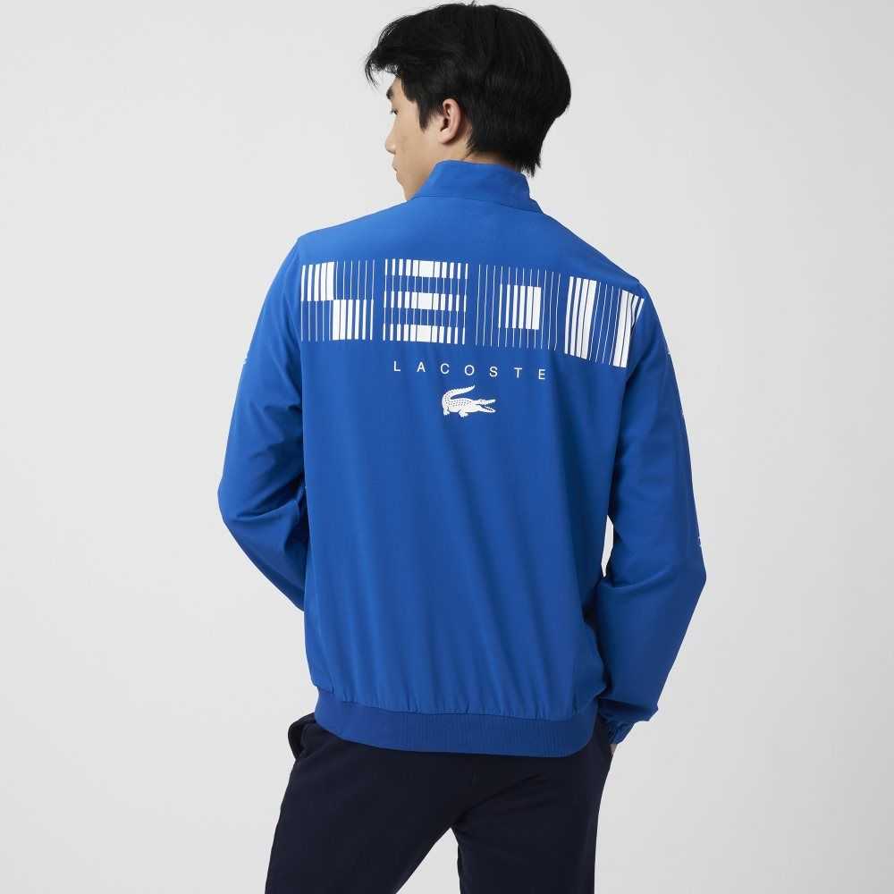 Lacoste SPORT x Novak Djokovic Track Jacket Blue / White | KCOH-52083
