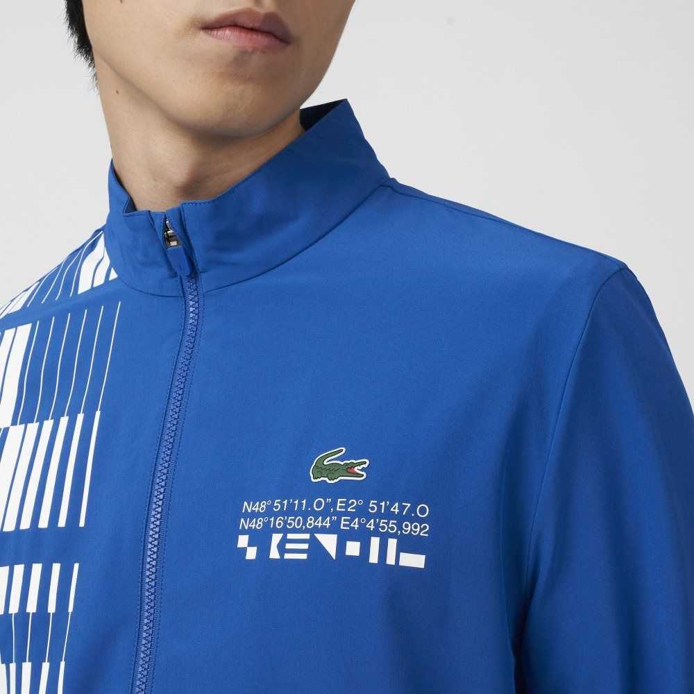 Lacoste SPORT x Novak Djokovic Track Jacket Blue / White | KCOH-52083