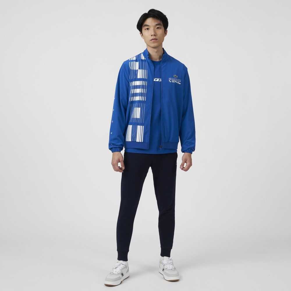 Lacoste SPORT x Novak Djokovic Track Jacket Blue / White | KCOH-52083