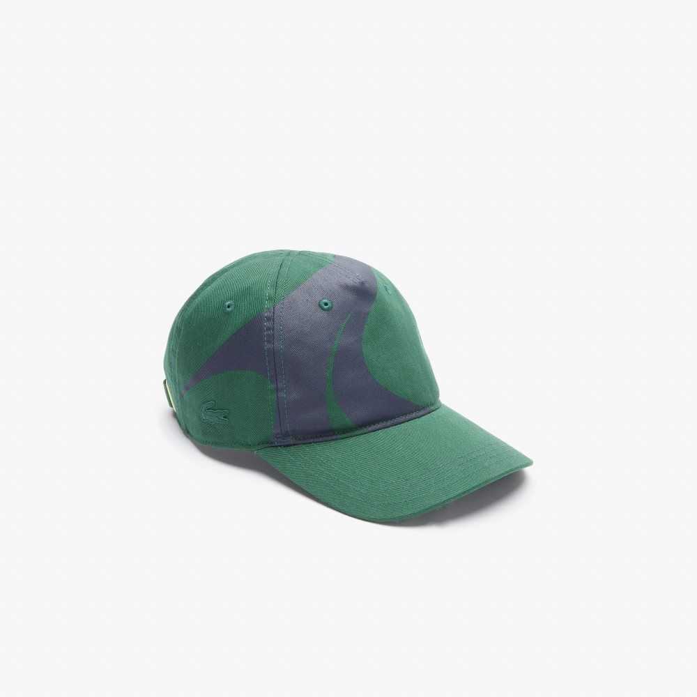 Lacoste SPORT x Theo Curin Organic Cotton Cap Green / Navy Blue | QOUH-27306