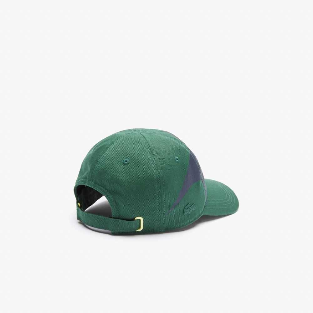 Lacoste SPORT x Theo Curin Organic Cotton Cap Green / Navy Blue | QOUH-27306