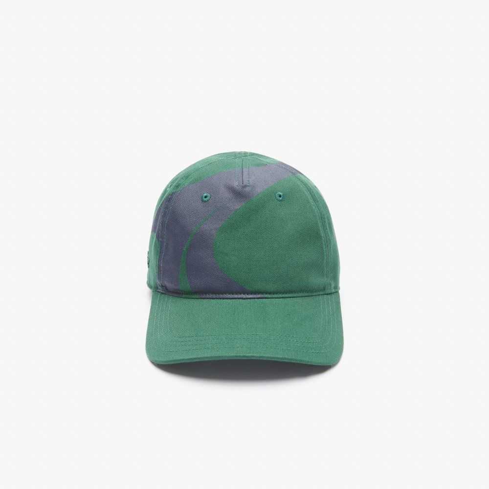 Lacoste SPORT x Theo Curin Organic Cotton Cap Green / Navy Blue | QOUH-27306