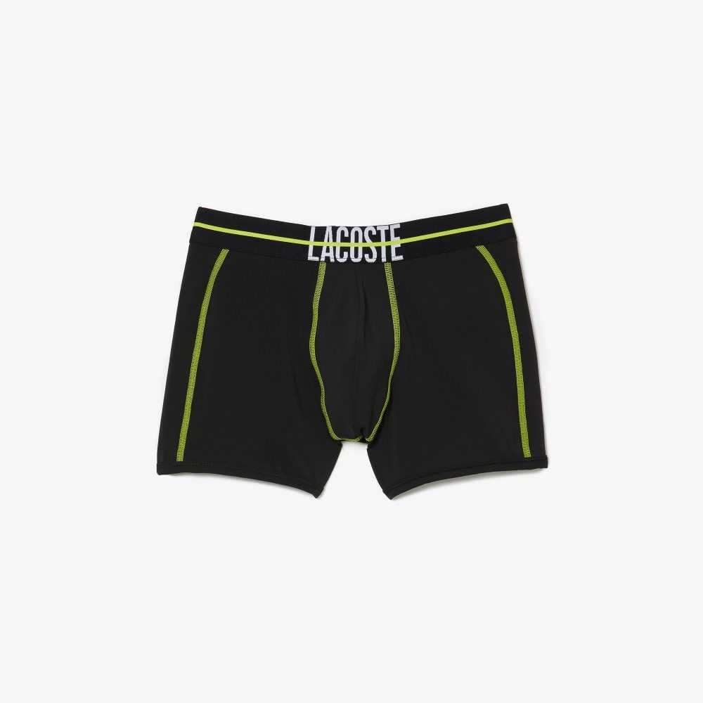 Lacoste Seamless Jersey Trunk Black / Yellow | CQFT-96712