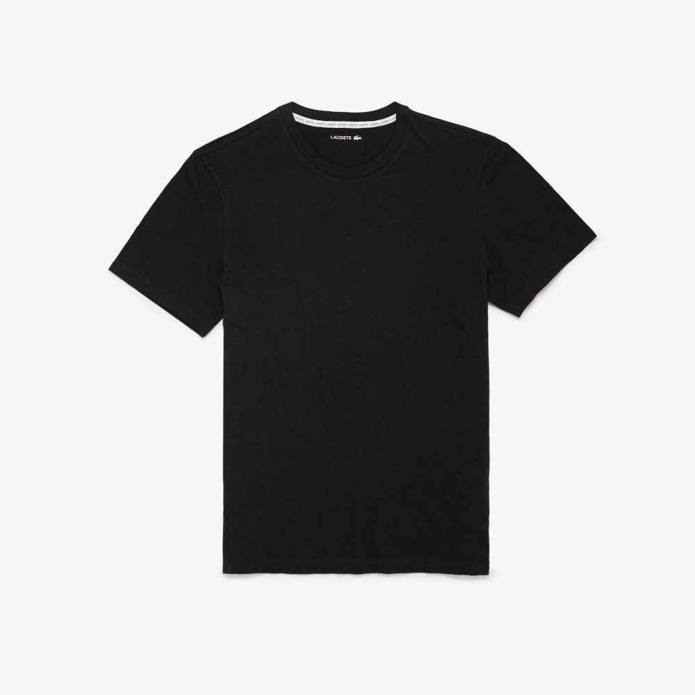 Lacoste Short Sleeve Lounge T-Shirt Black | NDFL-59263
