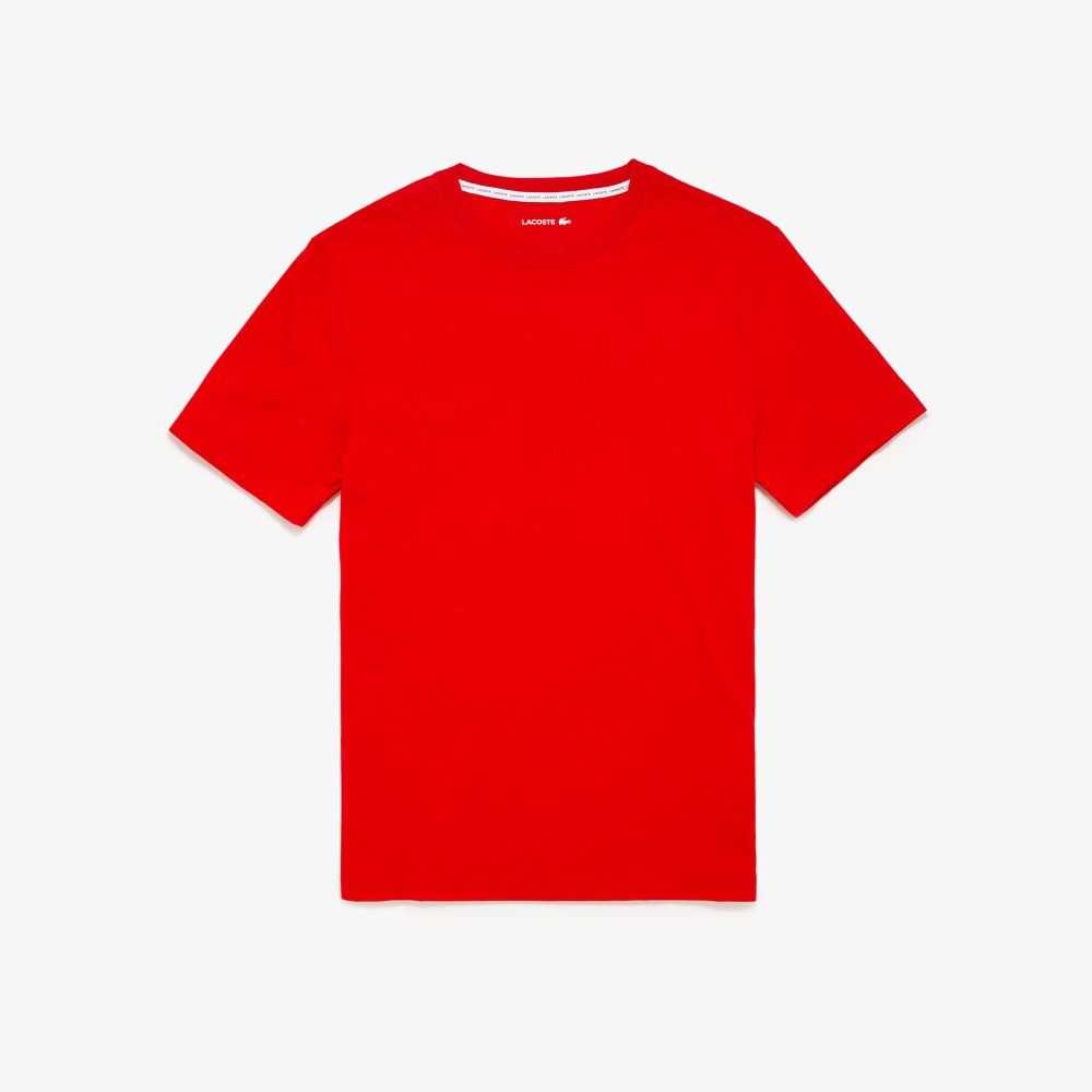 Lacoste Short Sleeve Lounge T-Shirt Red | IKSW-05487