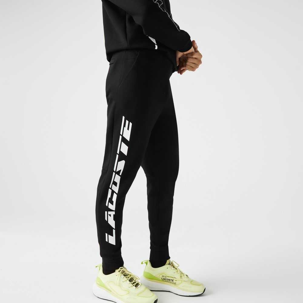 Lacoste Slim Fit Branded Trackpants Black | EVTN-89732