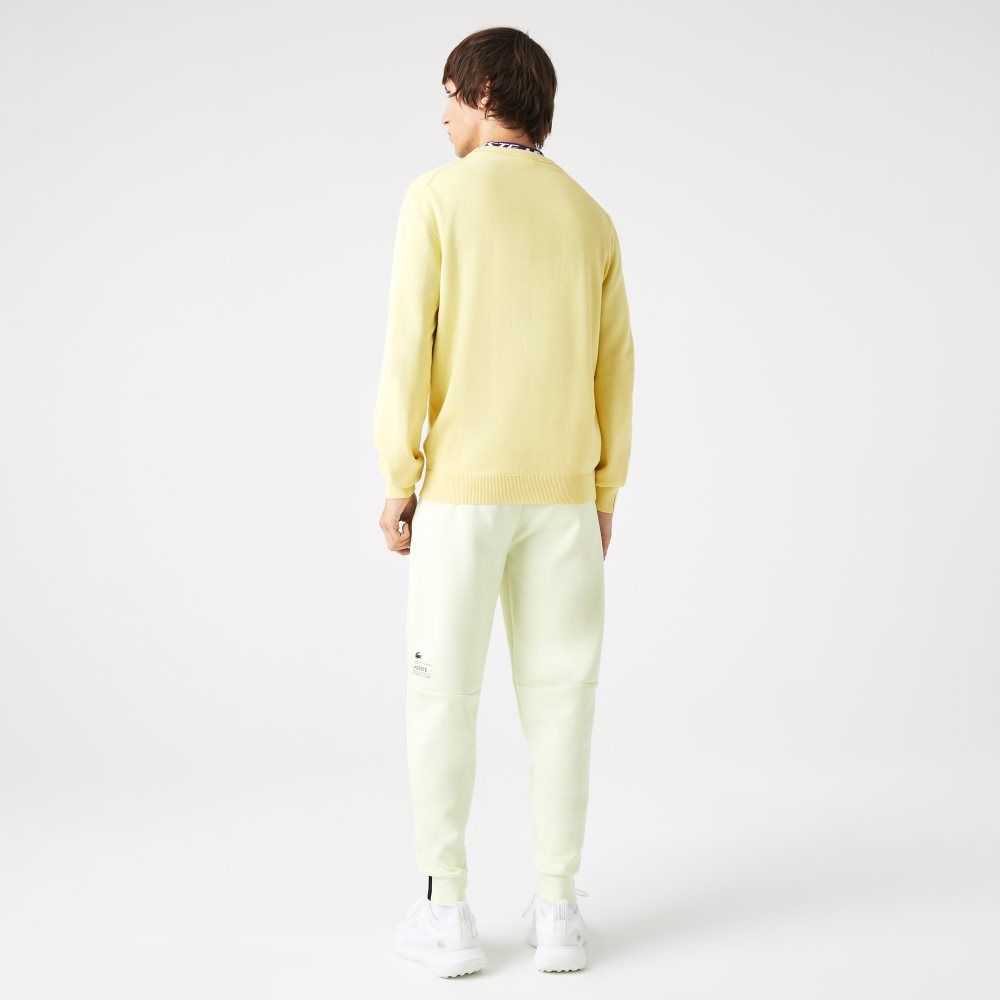 Lacoste Slim Fit Branded Trackpants Yellow | AUFL-25346