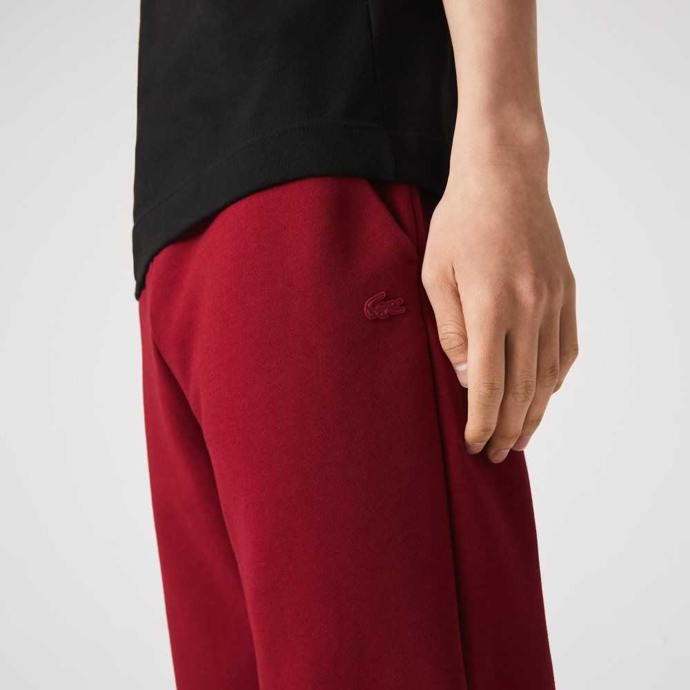 Lacoste Slim Fit Heathered Cotton Blend Tracksuit Pants Bordeaux | NXDR-96231