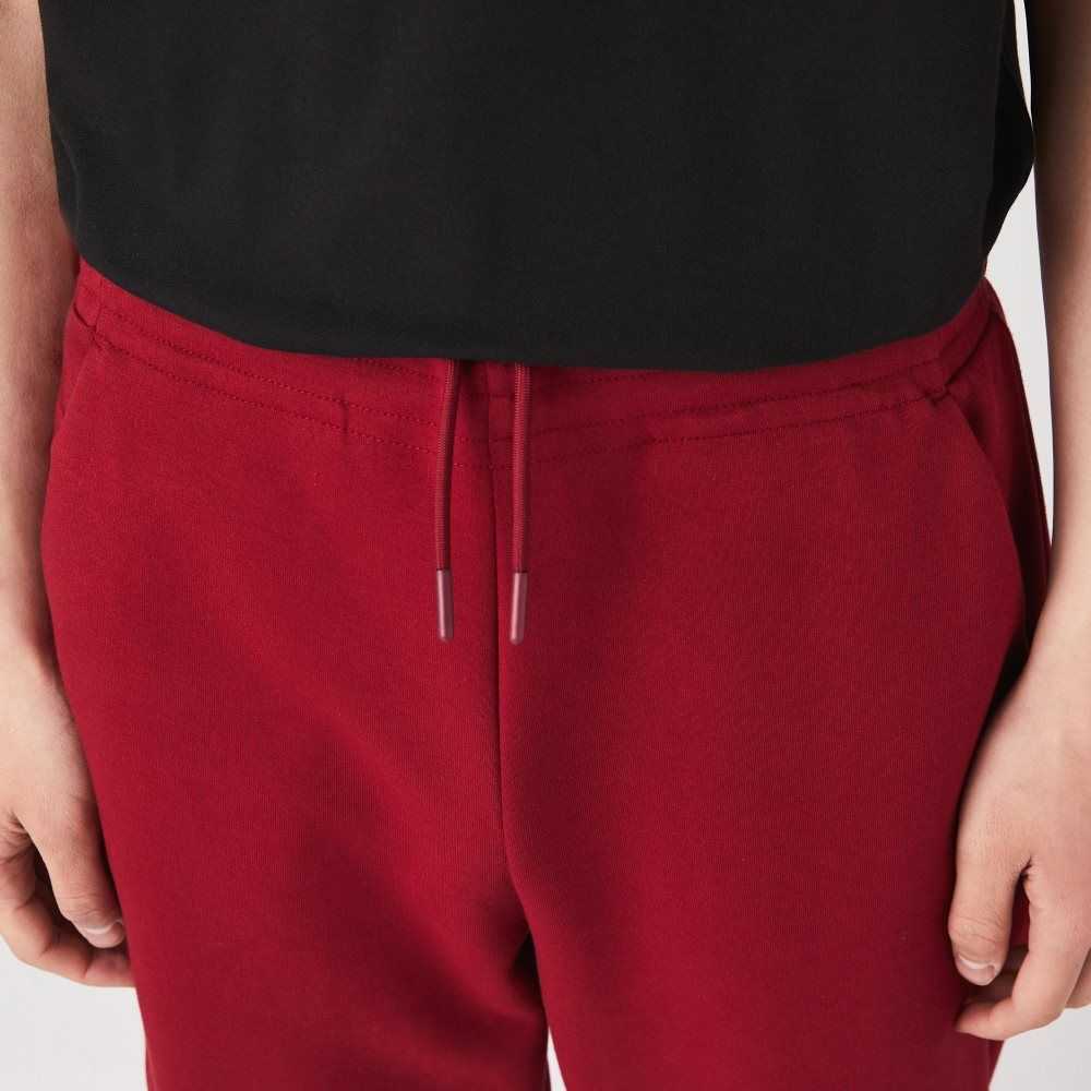 Lacoste Slim Fit Heathered Cotton Blend Tracksuit Pants Bordeaux | NXDR-96231