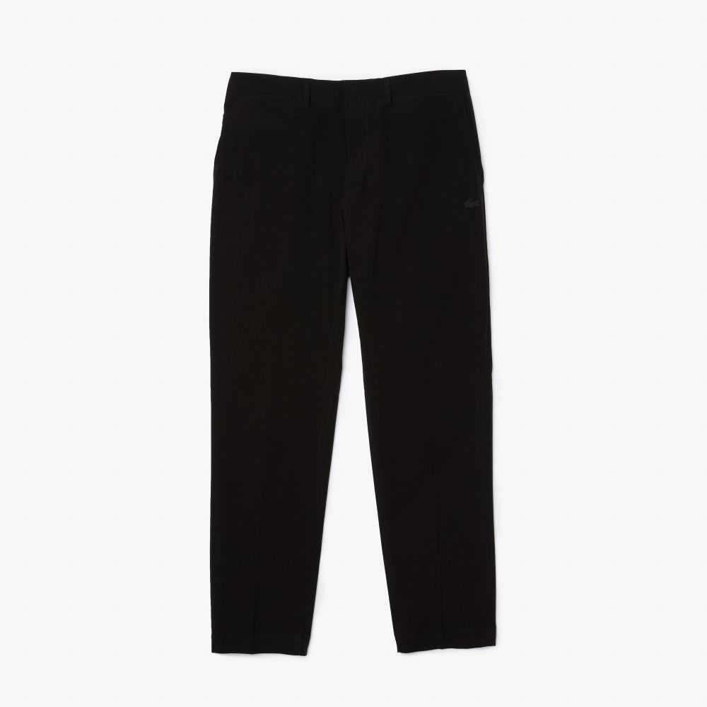 Lacoste Slim Fit Light Water-Resistant Chinos Black | QGVO-10285