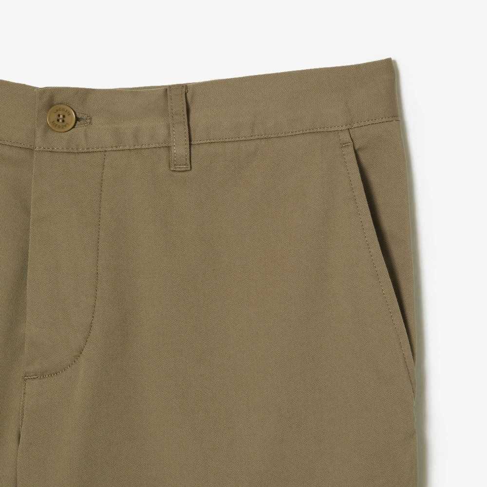Lacoste Slim Fit Stretch Cotton Bermuda Shorts Beige | OBCL-41269