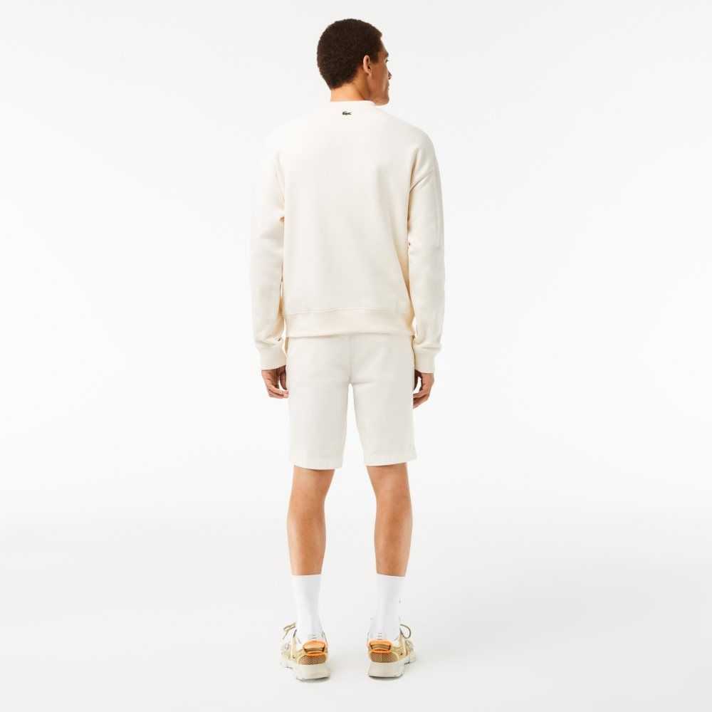 Lacoste Slim Fit Stretch Cotton Bermuda Shorts White | ZYSW-64905